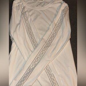 New White and sliver long sleeve Tshirt